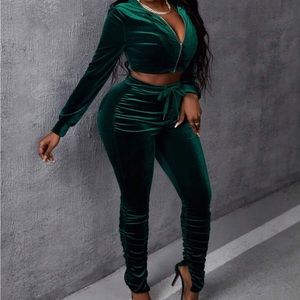 Sexy, Cute, Sweet, Vintage Style Halt er Neck Casual Two-Piece Outfit